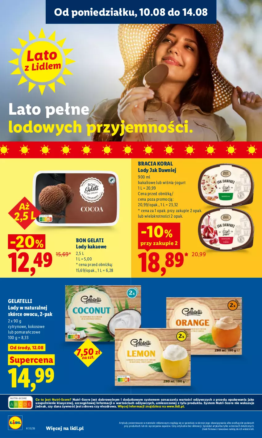 Gazetka promocyjna Lidl - Gazetka ważna od 12.08 do 14.08 - ważna 12.08 do 14.08.2026 - strona 66 - produkty: Jogurt, Kakao, Kokos, Lody