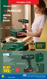 Gazetka promocyjna Lidl - Gazetka ważna od 12.08 do 14.08 - Gazetka - ważna od 14.08 do 14.08.2026 - strona 42 - produkty: Parkside, Akumulatorowa wiertarkowkrętark, Wiertarkowkrętarka, Warka, Tarka, Wkręt, Wkrętarka, Ogród, Akumulator