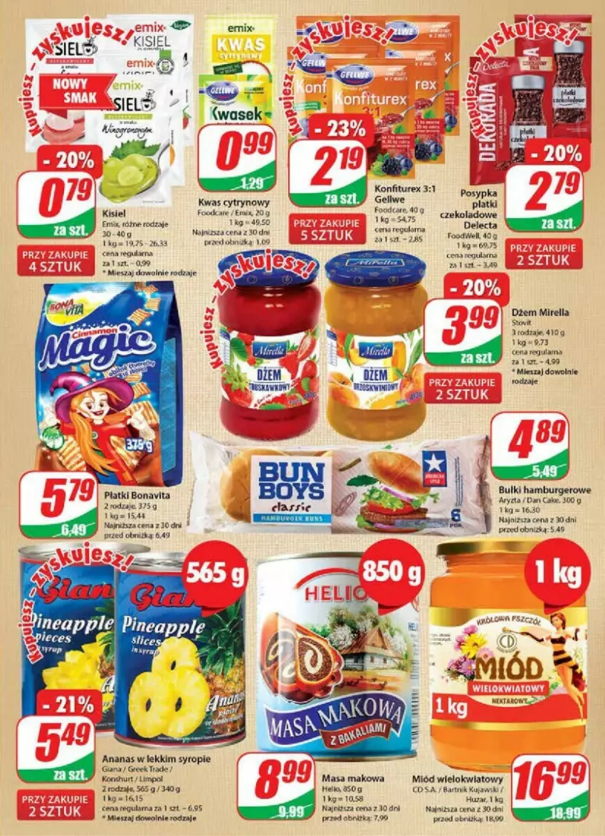 Gazetka promocyjna Dino - ważna 02.08 do 08.08.2023 - strona 20 - produkty: Ananas, Dżem, Kisiel, Kujawski, Kwas cytrynowy, Miód, Syrop