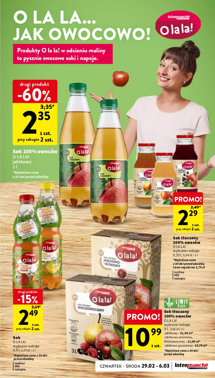 Gazetka promocyjna Intermarche - Gazetka Intermarche - ważna 28.02 do 06.03.2024 - strona 11 - produkty: Maliny, Napoje, Sok