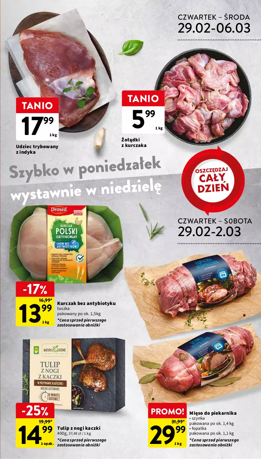 Gazetka promocyjna Intermarche - Gazetka Intermarche - ważna 28.02 do 06.03.2024 - strona 19 - produkty: Kurczak, Mięso, Piekarnik, Szynka, Tusz