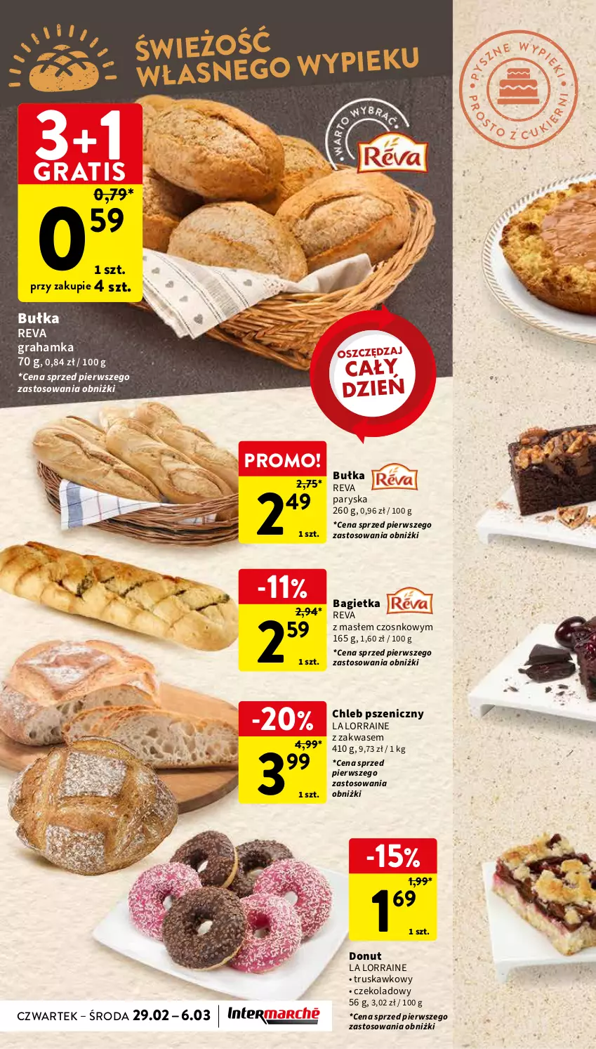 Gazetka promocyjna Intermarche - Gazetka Intermarche - ważna 28.02 do 06.03.2024 - strona 28 - produkty: Bagietka, Bułka, Chleb, Donut, Gra