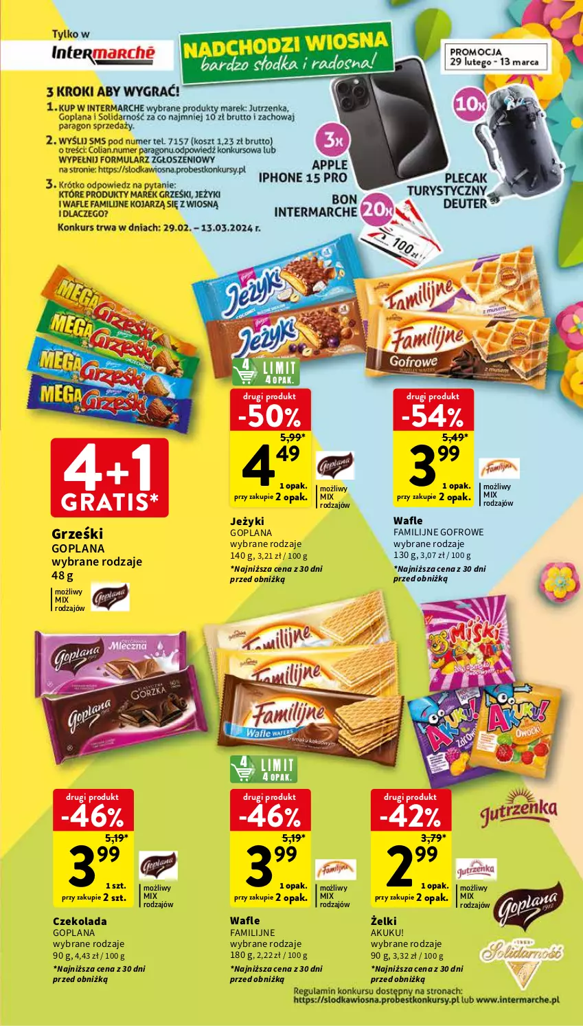 Gazetka promocyjna Intermarche - Gazetka Intermarche - ważna 28.02 do 06.03.2024 - strona 31 - produkty: Czekolada, Fa, Goplana, Gra, Grześki, Jeżyki, LANA, Wafle