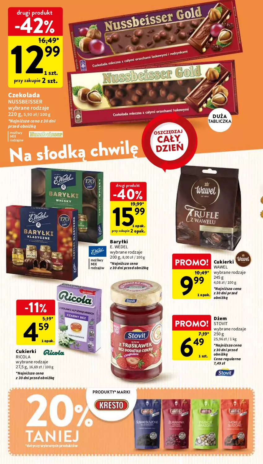 Gazetka promocyjna Intermarche - Gazetka Intermarche - ważna 28.02 do 06.03.2024 - strona 32 - produkty: Baryłki, Cukier, Cukierki, Czekolada, Dżem, E. Wedel, Ser, Wawel