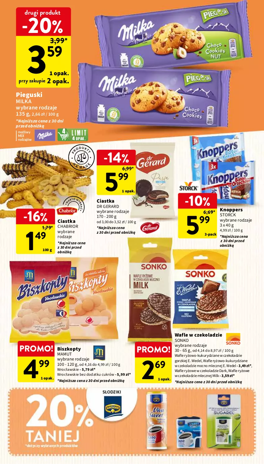 Gazetka promocyjna Intermarche - Gazetka Intermarche - ważna 28.02 do 06.03.2024 - strona 33 - produkty: Biszkopty, Chabrior, Ciastka, Dr Gerard, E. Wedel, Knoppers, Milka, Ryż, Sonko, Wafle