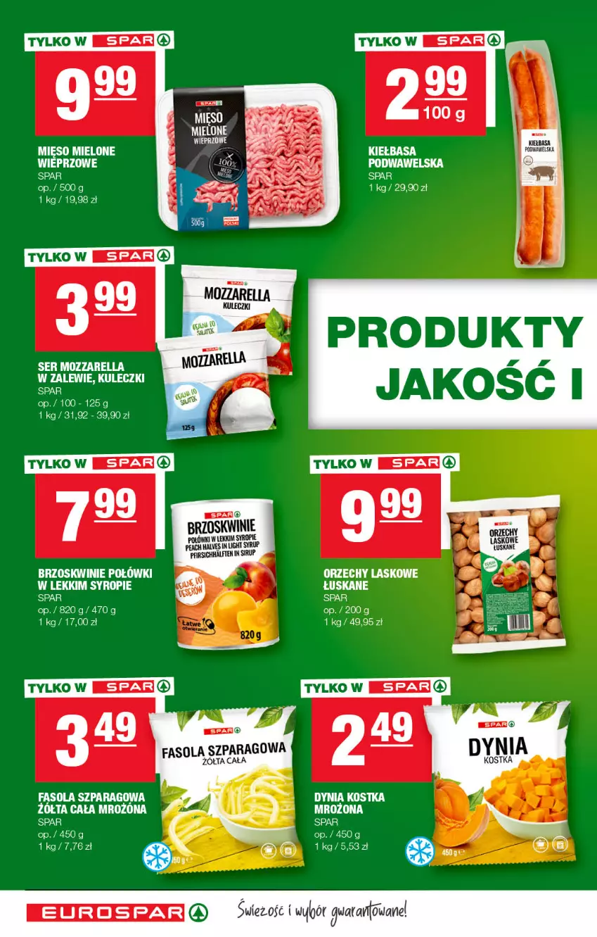 Gazetka promocyjna Spar - EuroSpar - ważna 16.10 do 26.10.2022 - strona 2 - produkty: Brzoskwinie, Fa, Fasola, Fasola szparagowa, Mięso, Mięso mielone, Mozzarella, Ser, Szal