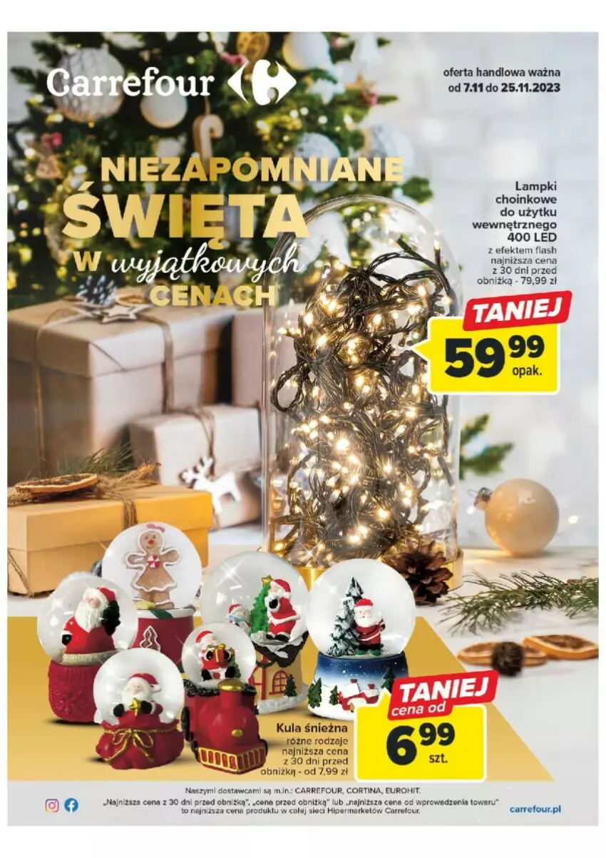 Gazetka promocyjna Carrefour - ważna 07.11 do 25.11.2023 - strona 1 - produkty: Kula śnieżna