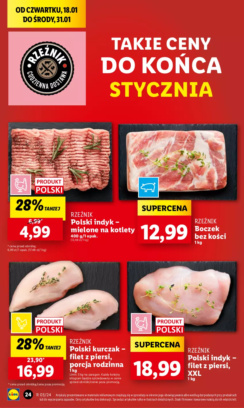 Gazetka promocyjna Lidl - GAZETKA - ważna 18.01 do 20.01.2024 - strona 26 - produkty: Boczek, Boczek bez kości, Gra, Kotlet, Kurczak, Olej, Por