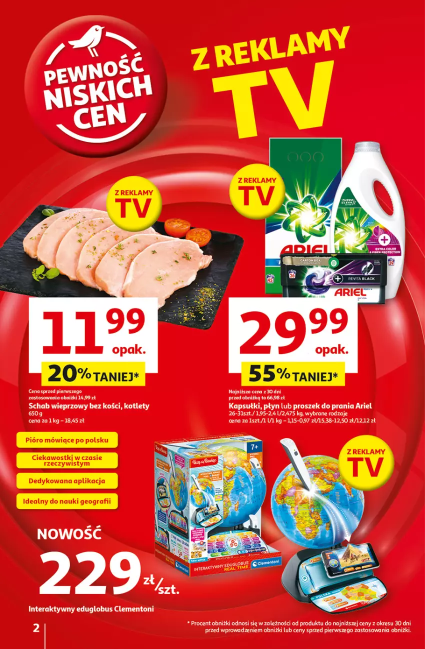 Gazetka promocyjna Auchan - Gazetka Pewność Niskich Cen Hipermarket Auchan - ważna 22.08 do 28.08.2024 - strona 2 - produkty: Ariel, Fa, Proszek do prania, Tera