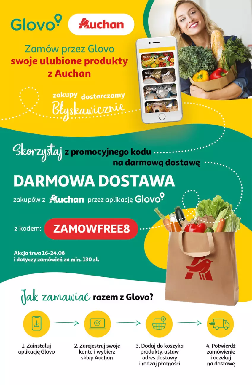 Gazetka promocyjna Auchan - Gazetka Pewność Niskich Cen Hipermarket Auchan - ważna 22.08 do 28.08.2024 - strona 33 - produkty: Dres, Kosz, Owoce, Warzywa