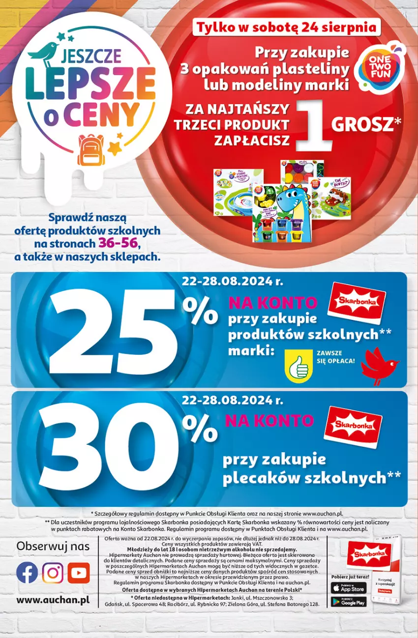 Gazetka promocyjna Auchan - Gazetka Pewność Niskich Cen Hipermarket Auchan - ważna 22.08 do 28.08.2024 - strona 64 - produkty: Acer, Fa, Gra, Ser, Tera