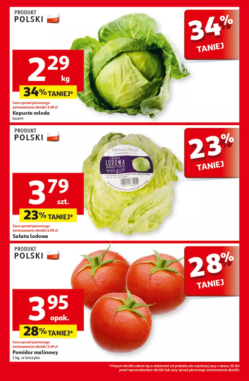 Gazetka promocyjna Auchan - Gazetka Pewność Niskich Cen Hipermarket Auchan - ważna 22.08 do 28.08.2024 - strona 8 - produkty: Kosz, Pomidor malinowy, Sałat, Sałata lodowa