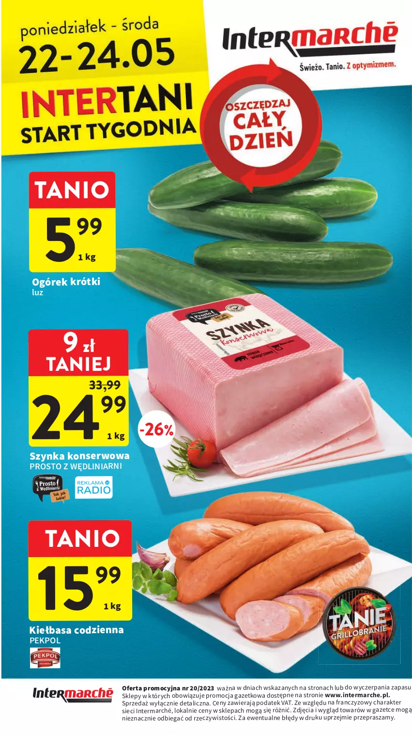 Gazetka promocyjna Intermarche - Gazetka Intermarche - ważna 18.05 do 24.05.2023 - strona 40 - produkty: Kiełbasa, Ogórek, Pekpol, Ser, Szynka, Szynka konserwowa