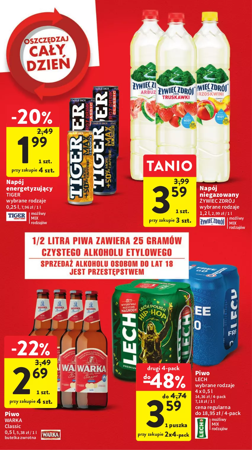 Gazetka promocyjna Intermarche - Gazetka Intermarche - ważna 18.05 do 24.05.2023 - strona 5 - produkty: Napój, Napój niegazowany, Piwo, Tiger, Warka