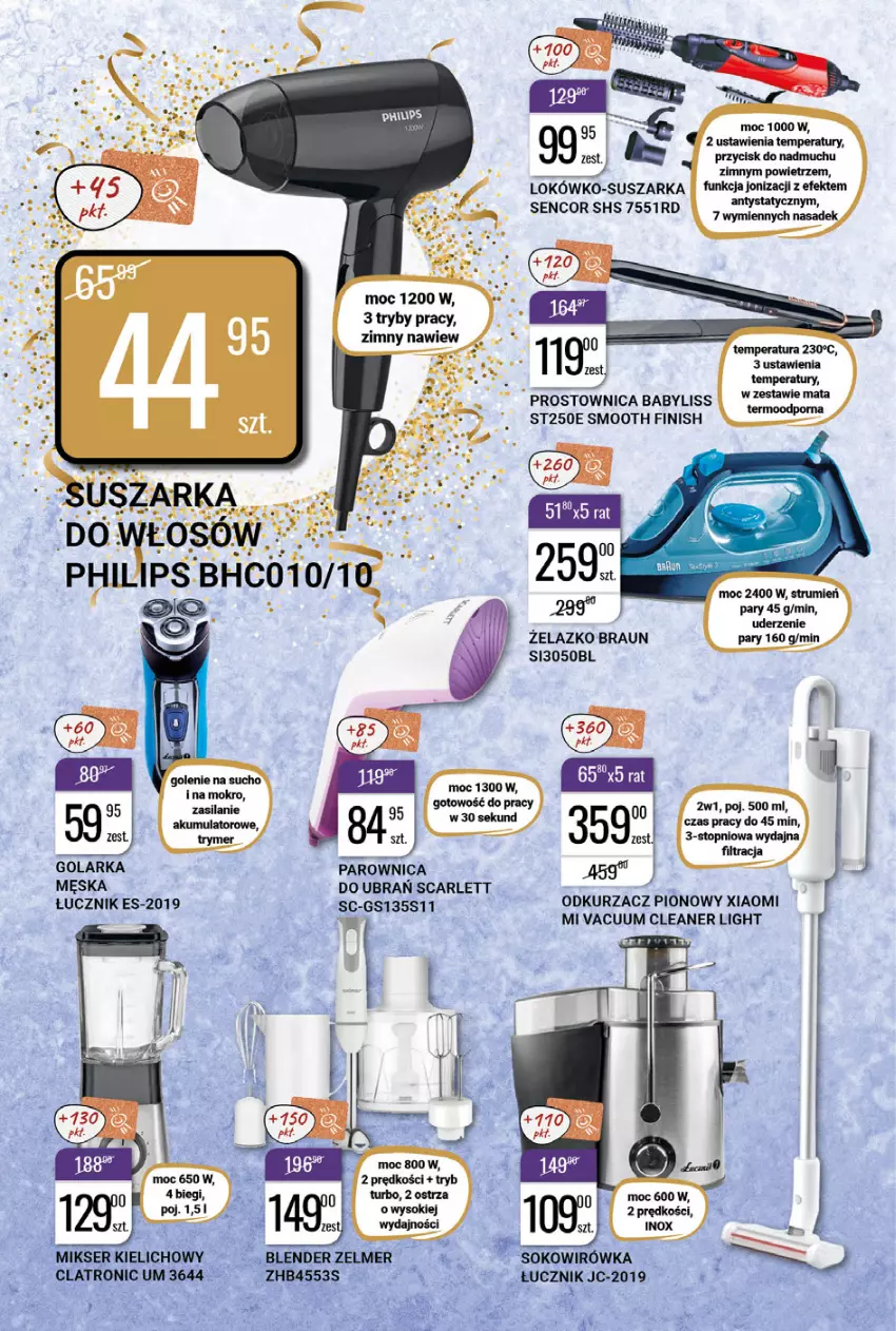 Gazetka promocyjna Bi1 - Wystrzałowe promocje - ważna 27.12.2021 do 02.01.2022 - strona 14 - produkty: Babyliss, Blender, Braun, Finish, Golarka, Odkurzacz, Parownica, Sencor, Sok, Suszarka, Zelmer