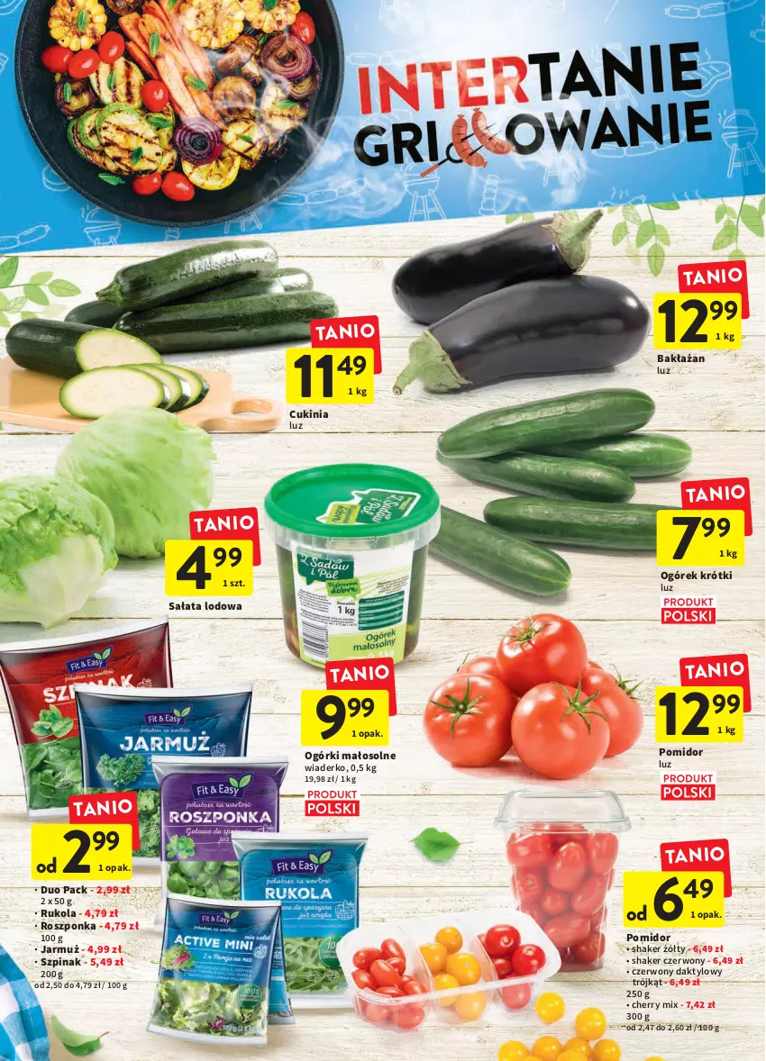 Gazetka promocyjna Intermarche - ważna 28.04 do 04.05.2022 - strona 10 - produkty: Jarmuż, Ogórek, Roszponka, Rukola, Sałat, Sałata lodowa, Szpinak