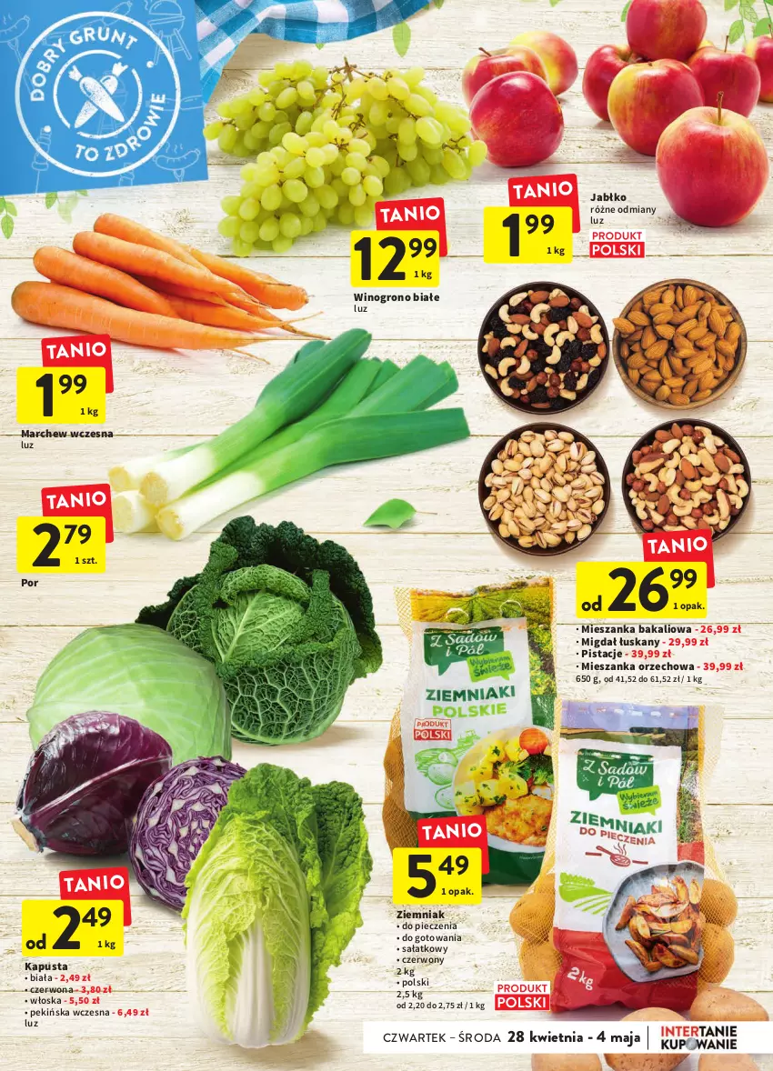 Gazetka promocyjna Intermarche - ważna 28.04 do 04.05.2022 - strona 11 - produkty: Mieszanka bakaliowa, Mieszanka orzechowa, Piec, Pistacje, Por, Sałat, Wino