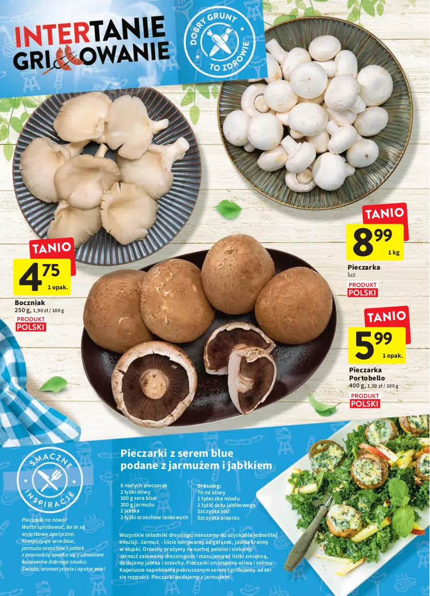 Gazetka promocyjna Intermarche - ważna 28.04 do 04.05.2022 - strona 12 - produkty: Bell, Boczniak, Dres, Grill, Jabłka, Jarmuż, Piec, Pieczarka, Pieprz, Por, Portobello, Ser