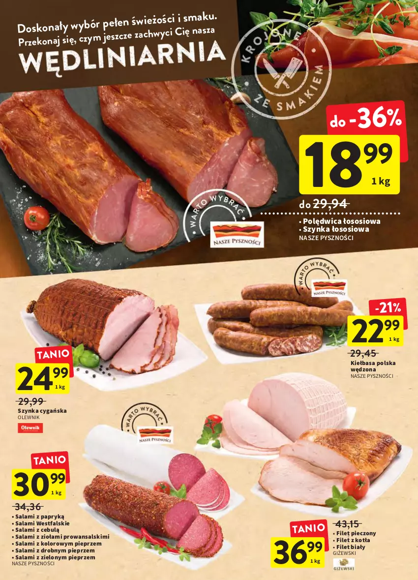 Gazetka promocyjna Intermarche - Świeżo i tanio - ważna 10.03 do 16.03.2022 - strona 16 - produkty: Fa, Kiełbasa, Olewnik, Piec, Pieprz, Polędwica, Salami, Salami z papryką, Sos, Szynka, Szynka cygańska