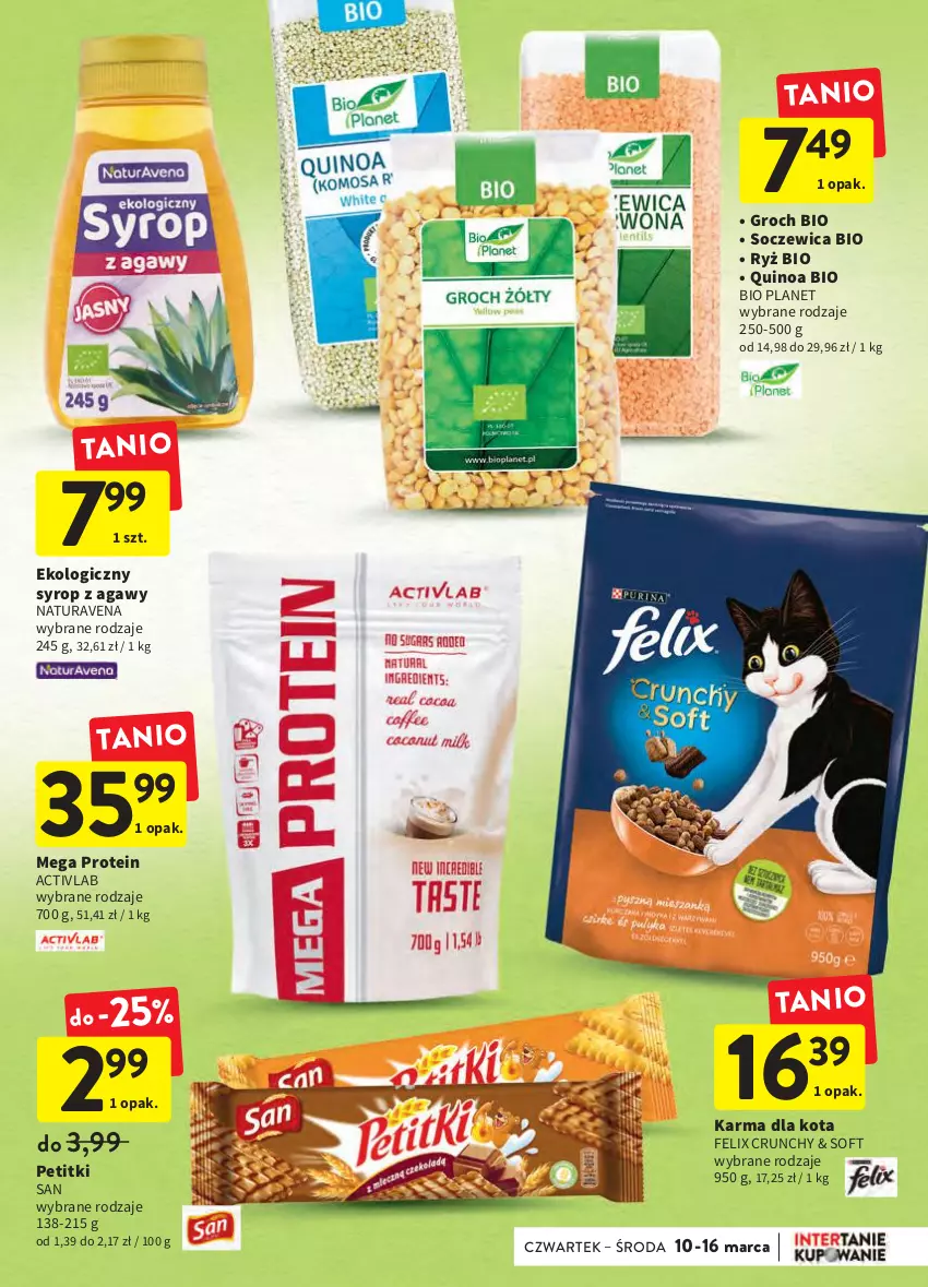 Gazetka promocyjna Intermarche - Świeżo i tanio - ważna 10.03 do 16.03.2022 - strona 29 - produkty: Felix, Groch, Quinoa, Ryż, Syrop