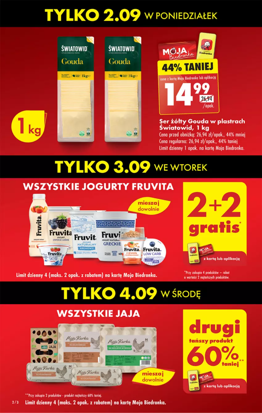 Gazetka promocyjna Biedronka - Od poniedzialku - ważna 02.09 do 07.09.2024 - strona 4 - produkty: Dron, Gouda, Jaja, Jogurt, Ser