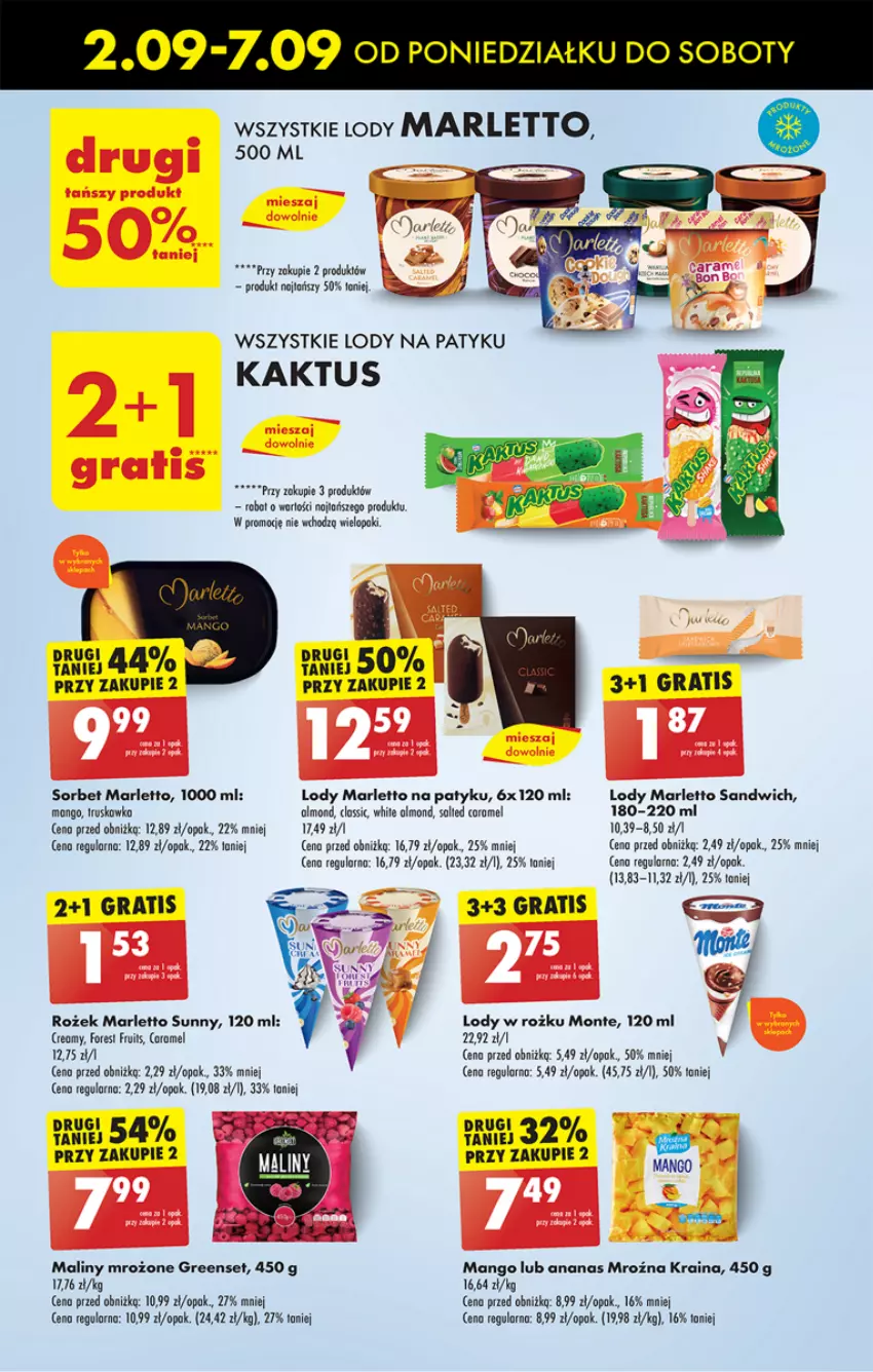 Gazetka promocyjna Biedronka - Od poniedzialku - ważna 02.09 do 07.09.2024 - strona 47 - produkty: Ananas, Gra, Kaktus, Lody, Maliny, Mango, Monte