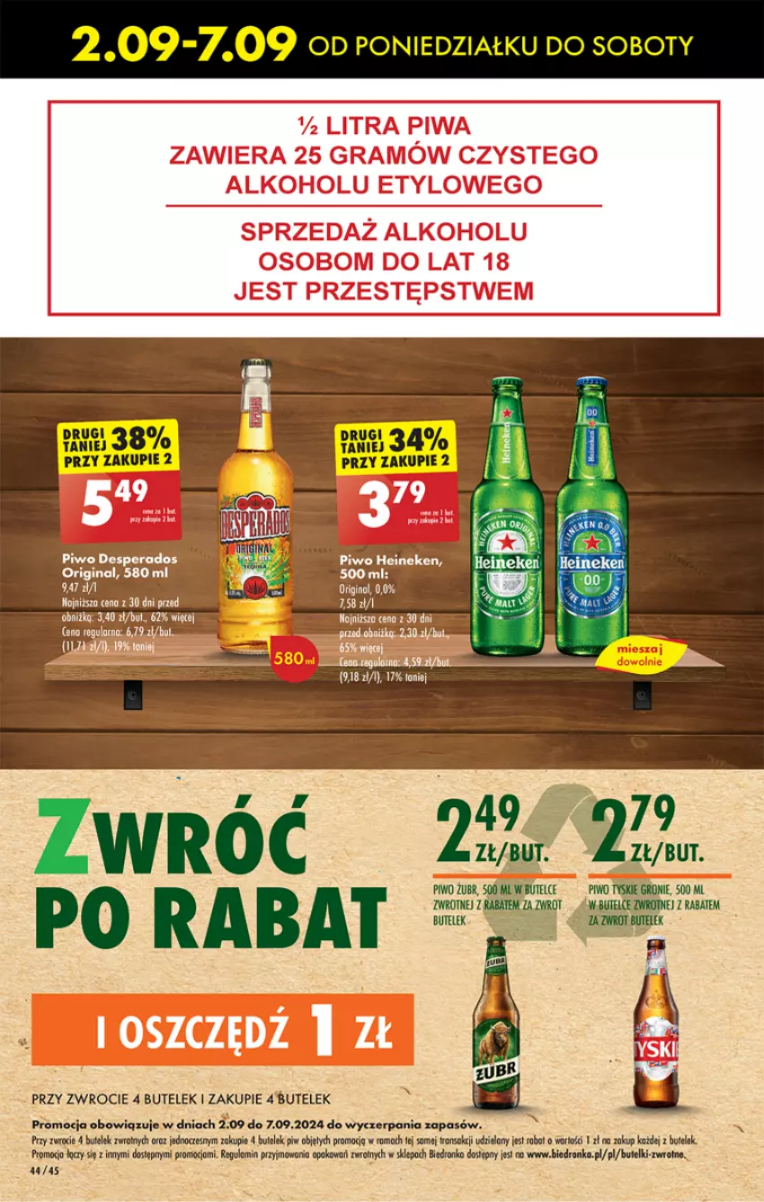 Gazetka promocyjna Biedronka - Od poniedzialku - ważna 02.09 do 07.09.2024 - strona 56 - produkty: Dron, Gin, Piwo, Por, Tran, Tyskie