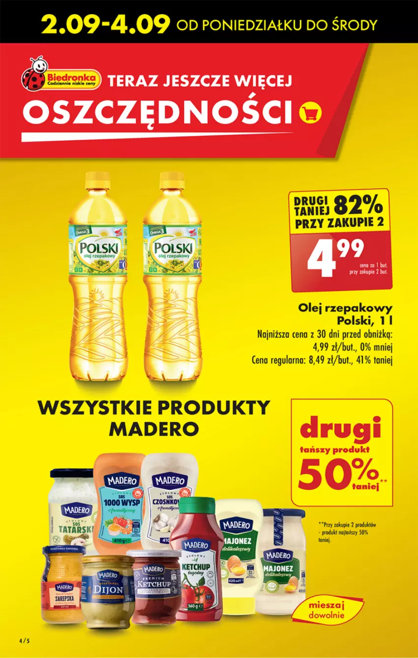 Gazetka promocyjna Biedronka - Od poniedzialku - ważna 02.09 do 07.09.2024 - strona 6 - produkty: Olej, Olej rzepakowy