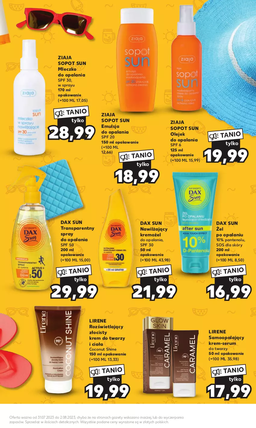 Gazetka promocyjna Kaufland - Mocny Start - ważna 31.07 do 02.08.2023 - strona 15 - produkty: DAX, Emulsja, Krem do twarzy, Lirene, Mleczko, Olej, Rum, Ser, Serum, Serum do twarzy, Sos, Tran, Ziaja