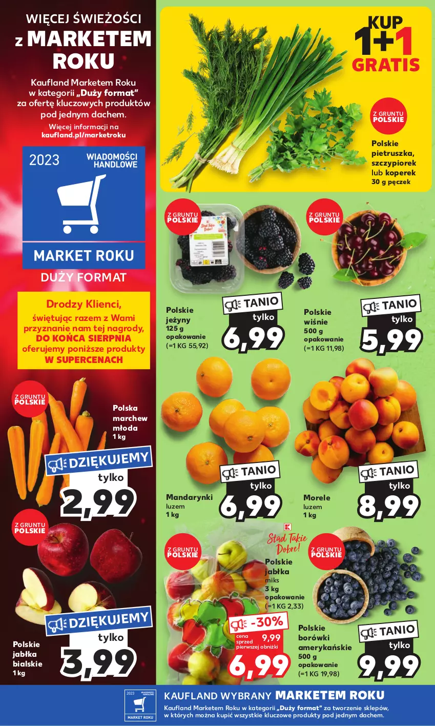 Gazetka promocyjna Kaufland - Mocny Start - ważna 31.07 do 02.08.2023 - strona 6 - produkty: Gra, Grunt, Jabłka, Jeżyny, Mandarynki, Pietruszka