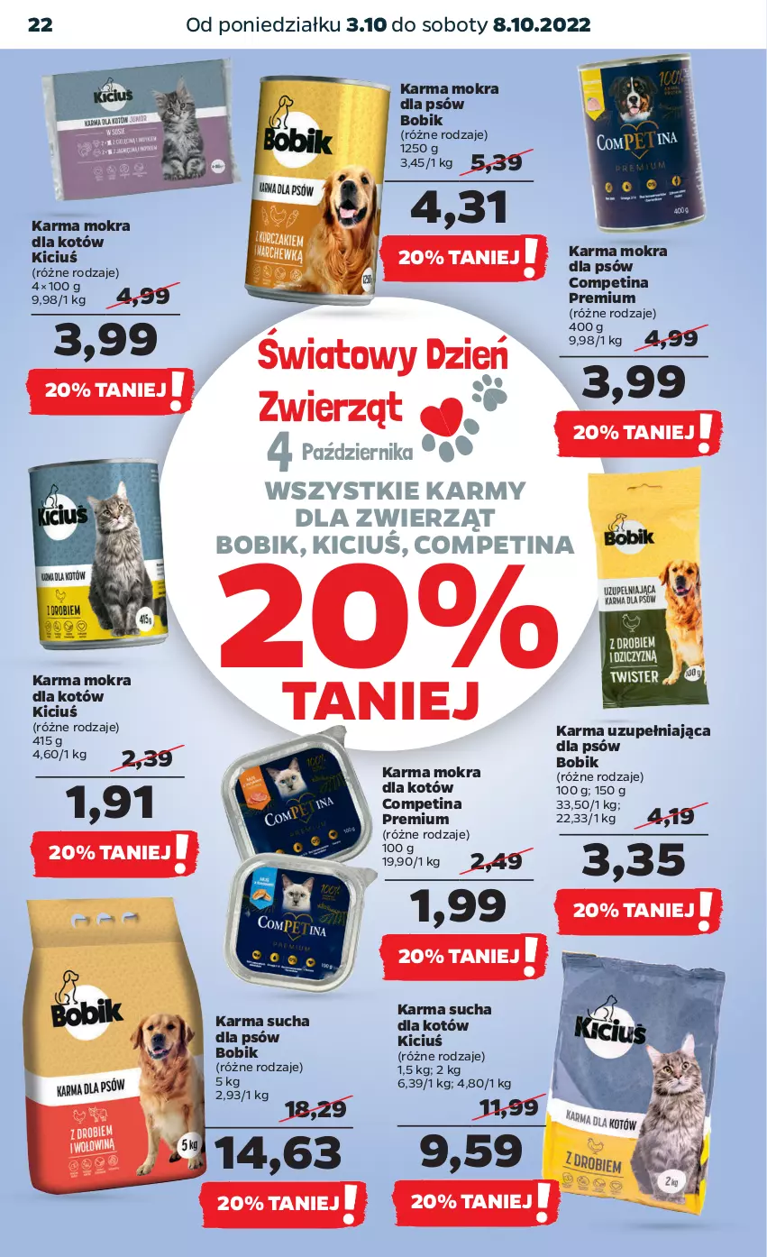 Gazetka promocyjna Netto - Artykuły spożywcze - ważna 03.10 do 08.10.2022 - strona 22 - produkty: Karma mokra dla kotów