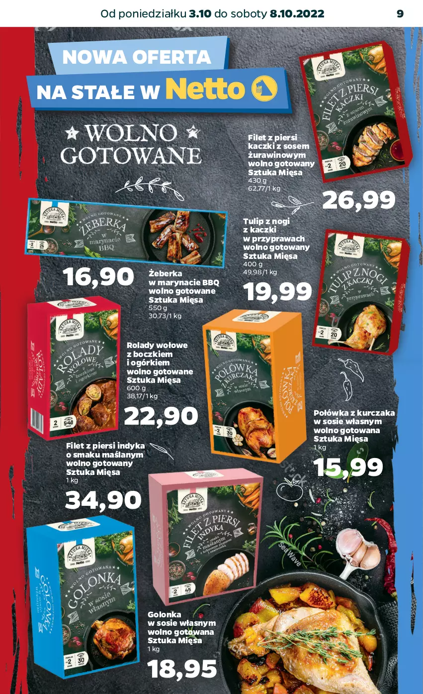 Gazetka promocyjna Netto - Artykuły spożywcze - ważna 03.10 do 08.10.2022 - strona 9 - produkty: Filet z piersi indyka, Filet z piersi kaczki, Kurczak, Sos, Wino