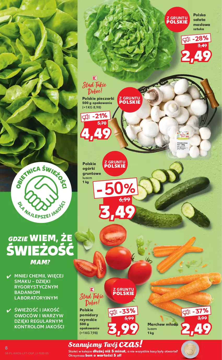 Gazetka promocyjna Kaufland - OFERTA TYGODNIA - ważna 30.06 do 06.07.2022 - strona 8 - produkty: Danio, Grunt, Masło, Olej, Piec, Pomidory, Sałat, Sałata masłowa