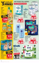 Gazetka promocyjna Kaufland - OFERTA TYGODNIA - Gazetka - ważna od 06.07 do 06.07.2022 - strona 36 - produkty: Płyn do kąpieli, Sok, Gerber, Pampers, Majtki, BoboVita, NAN Optipro, Mleczko, Chusteczki, Szampon, Danie dla dzieci, Dzieci, Kubuś, Pieluchomajtki, Nivea Baby, Napój, Nestlé, Kindii, Nivea, Mleko