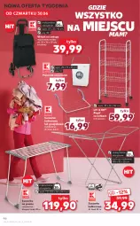 Gazetka promocyjna Kaufland - OFERTA TYGODNIA - Gazetka - ważna od 06.07 do 06.07.2022 - strona 46 - produkty: Grzejnik, Kosz, Pojemnik, Regał, Torba, Wózek, Suszarka balkonowa, Suszarka, Suszarka na pranie, Wózek na zakupy