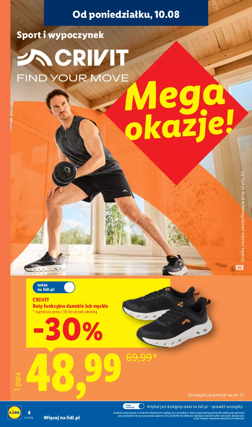 Gazetka promocyjna Lidl - Gazetka ważna od 10.08. do 14.08. - ważna 10.08 do 14.08.2026 - strona 4 - produkty: Buty, Gra, Grafika, Por, Sport