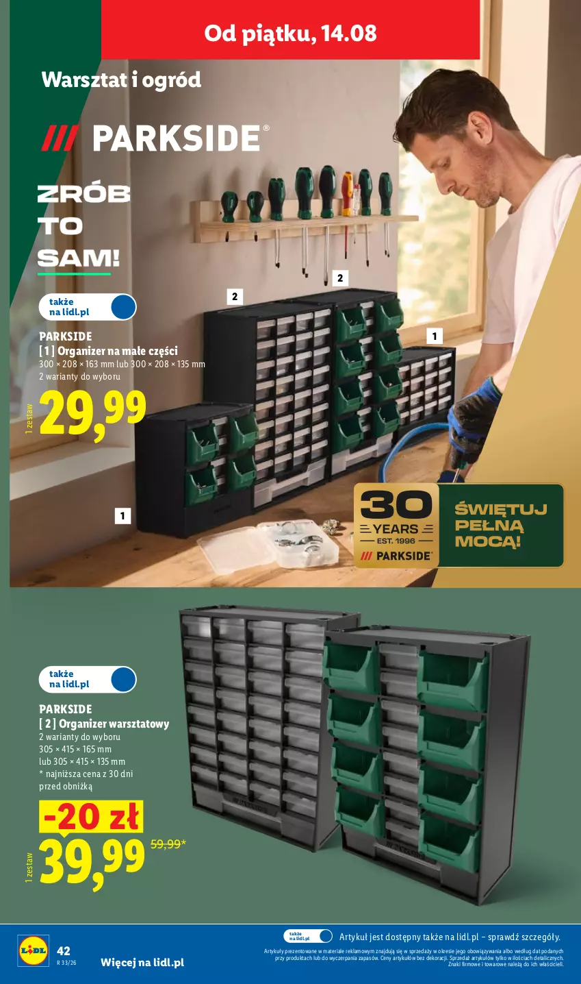 Gazetka promocyjna Lidl - Gazetka ważna od 10.08. do 14.08. - ważna 10.08 do 14.08.2026 - strona 52 - produkty: Ogród, Organizer, Parkside