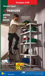 Gazetka promocyjna Lidl - Gazetka ważna od 10.08. do 14.08. - Gazetka - ważna od 14.08 do 14.08.2026 - strona 56 - produkty: Parkside, Cynk, Regał, Półka, Ogród