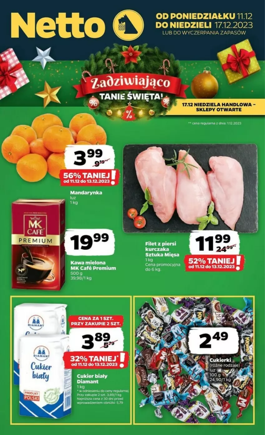 Gazetka promocyjna Netto - ważna 11.12 do 17.12.2023 - strona 1 - produkty: Cukier, Diamant, Fa, Kawa, LG