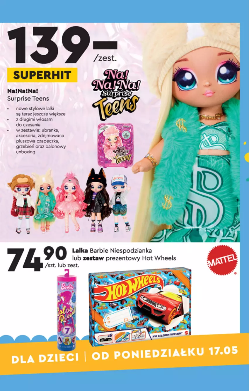 Gazetka promocyjna Biedronka - Okazje tygodnia - ważna 17.05 do 02.06.2021 - strona 17 - produkty: Barbie, Hot Wheels, Lalka, Tera, Zestaw prezentowy