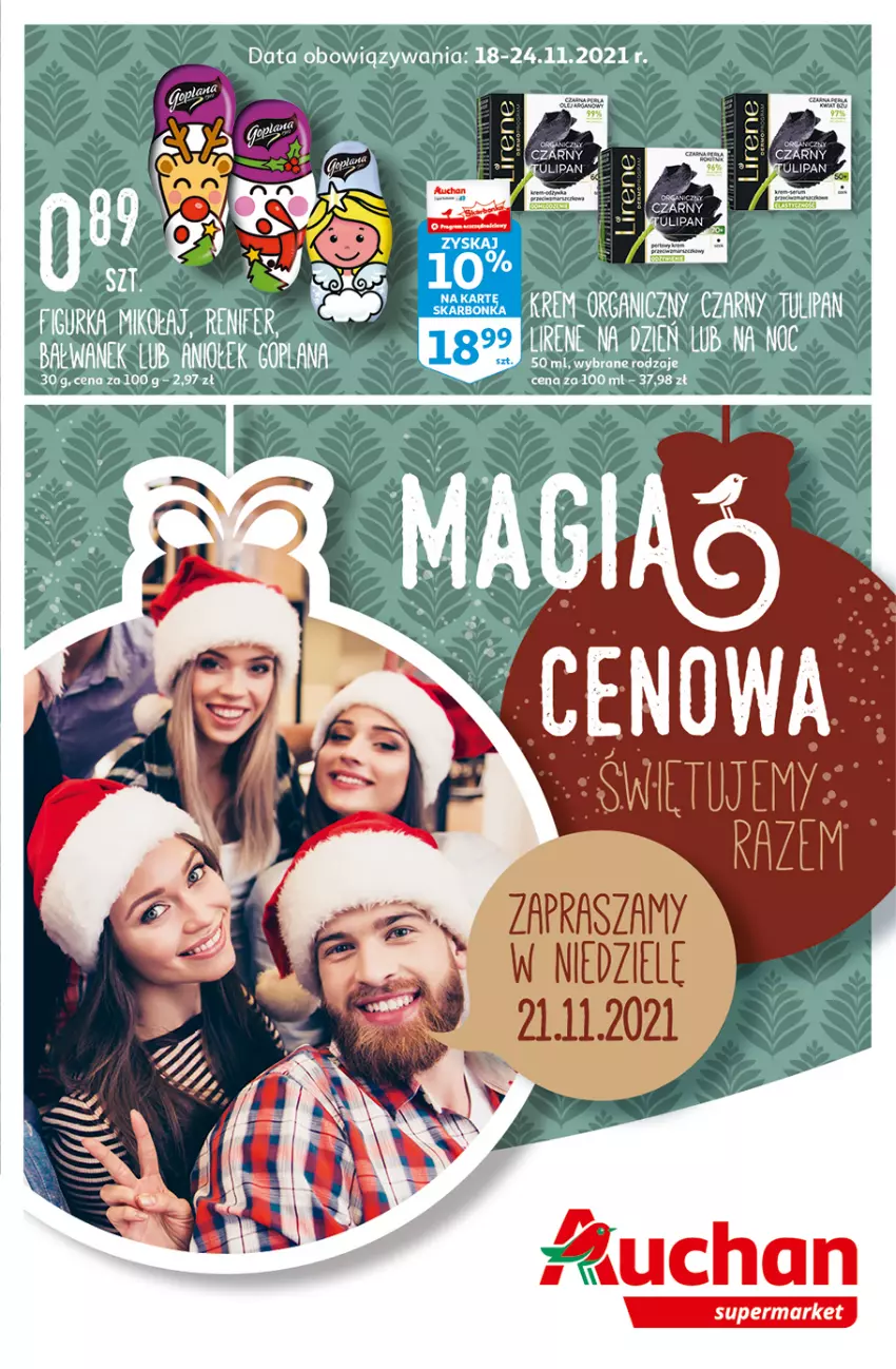 Gazetka promocyjna Auchan - Magia cenowa Supermarkety - ważna 18.11 do 24.11.2021 - strona 1 - produkty: Tulipan