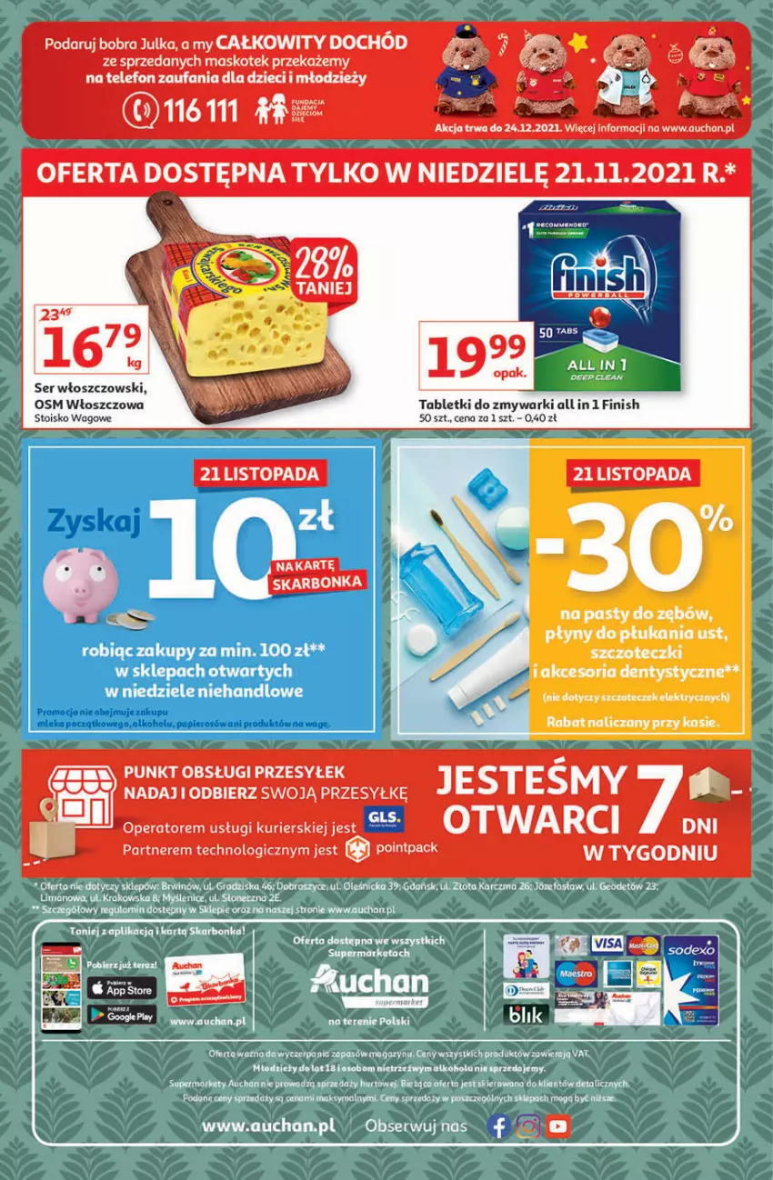 Gazetka promocyjna Auchan - Magia cenowa Supermarkety - ważna 18.11 do 24.11.2021 - strona 8 - produkty: Fa, Kotek, Papier, Por, Ser, Top, Włoszczowski