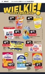 Gazetka promocyjna Netto - Artykuły spożywcze - Gazetka - ważna od 12.06 do 12.06.2024 - strona 8 - produkty: Cheddar, Ser, Twaróg, Jogurt owocowy, Piątnica, Jogurt, Mlekovita, Serek, Twaróg półtłusty, Gouda, Mleczna kanapka, Masło, Mleko