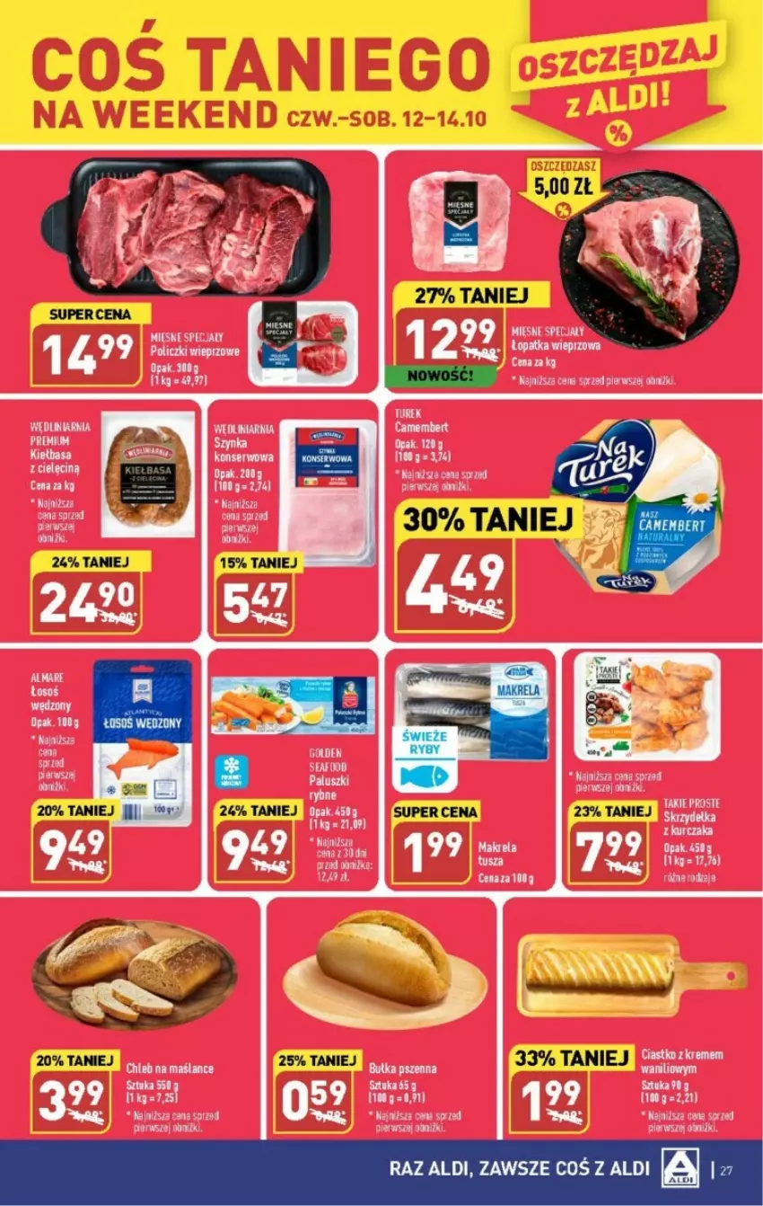 Gazetka promocyjna Aldi - ważna 09.10 do 14.10.2023 - strona 20 - produkty: Bułka, Camembert, Chleb