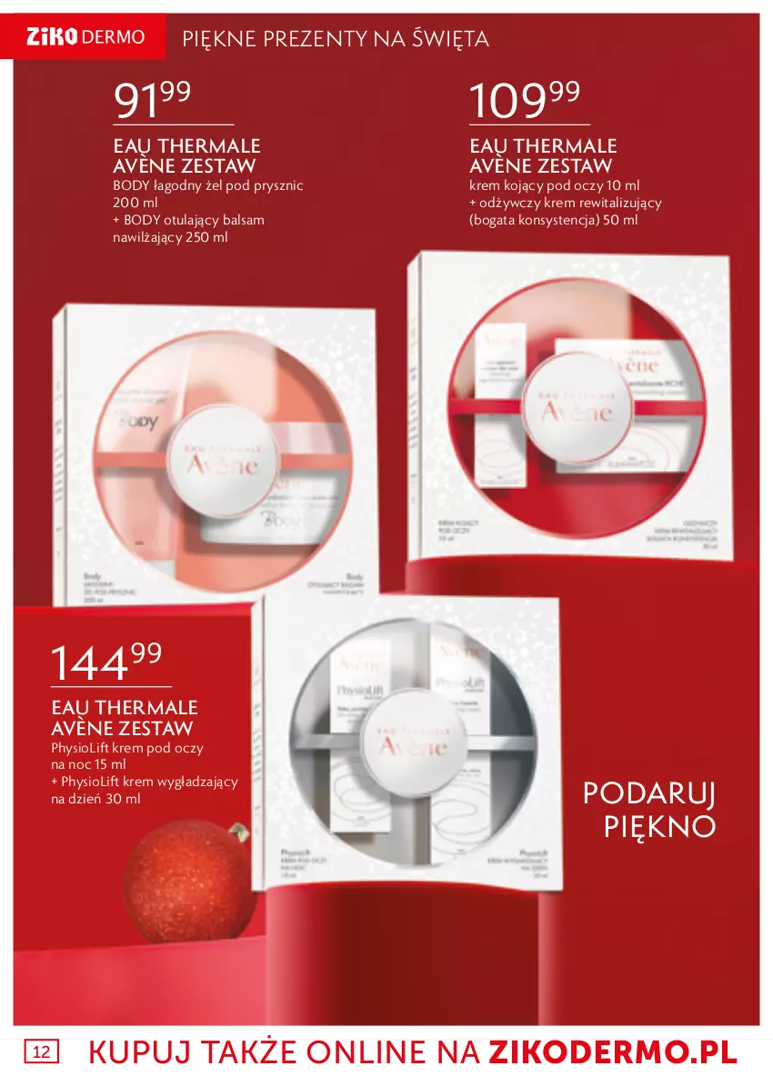 Gazetka promocyjna Ziko - ważna 01.12 do 26.12.2021 - strona 12 - produkty: Avène, Body, Krem pod oczy, Krem wygładzający