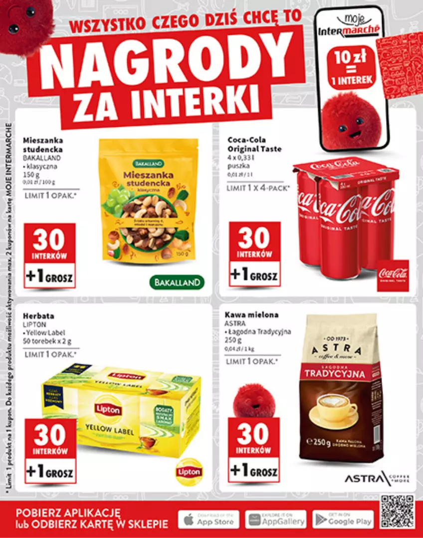 Gazetka promocyjna Intermarche - Gazetka Intermarche - ważna 24.10 do 31.12.2024 - strona 18 - produkty: Coca-Cola, Gin, Herbata, Kawa, Kawa mielona, Lipton, Mieszanka studencka, Top