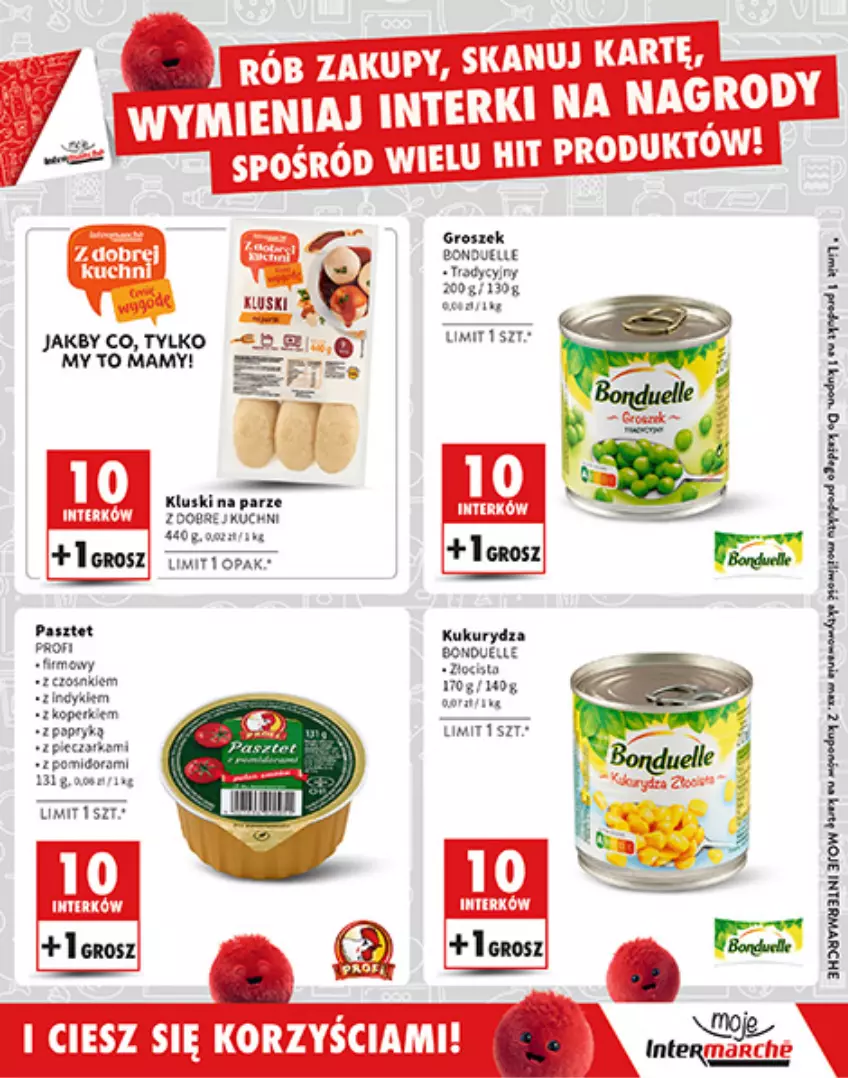 Gazetka promocyjna Intermarche - Gazetka Intermarche - ważna 24.10 do 31.12.2024 - strona 7 - produkty: Bonduelle, Groszek, Kluski na parze, Kukurydza, Pasztet, Piec, Pieczarka