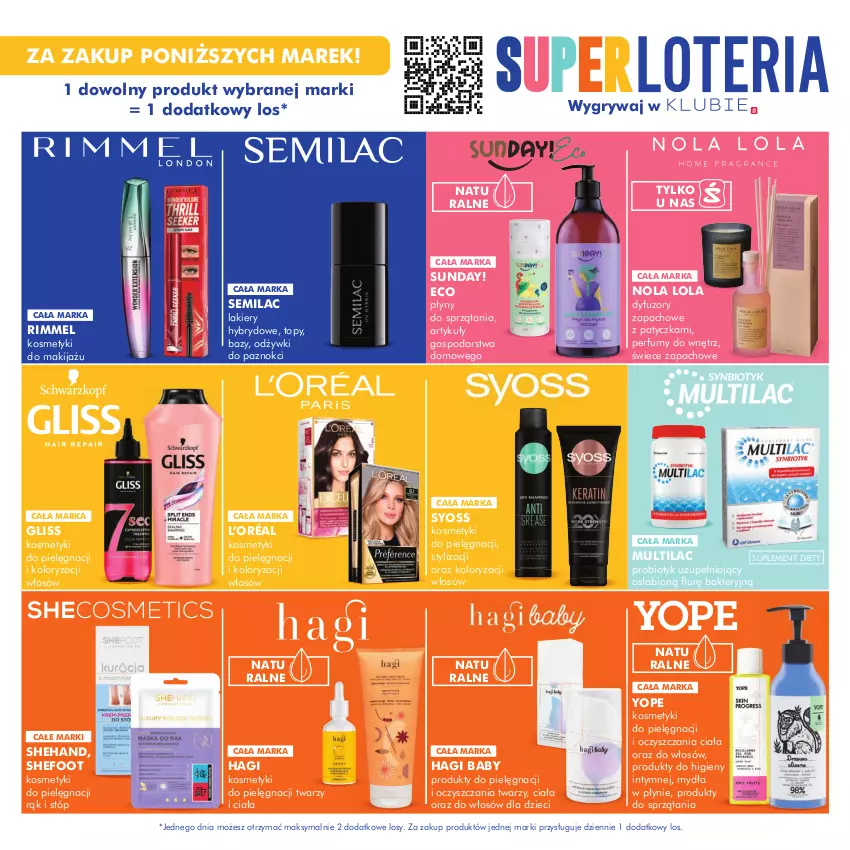 Gazetka promocyjna Super Pharm - Gazetka - ważna 25.10 do 31.10.2023 - strona 15 - produkty: Dzieci, Gry, Kosmetyki do pielęgnacji, L’Oréal, Lakier, Makijaż, Multilac, Perfum, Probiotyk, Suplement diety, Syoss, Top, Yope