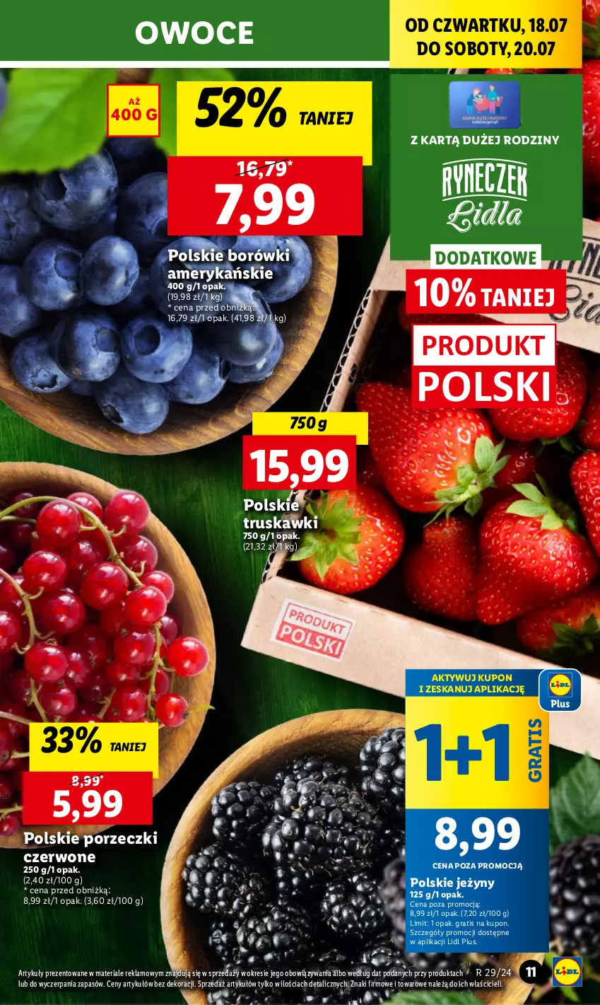 Gazetka promocyjna Lidl - GAZETKA - ważna 18.07 do 20.07.2024 - strona 15 - produkty: Chleb, Gra, Jeżyny, Owoce, Por, Porzeczki czerwone, Ser, Truskawki