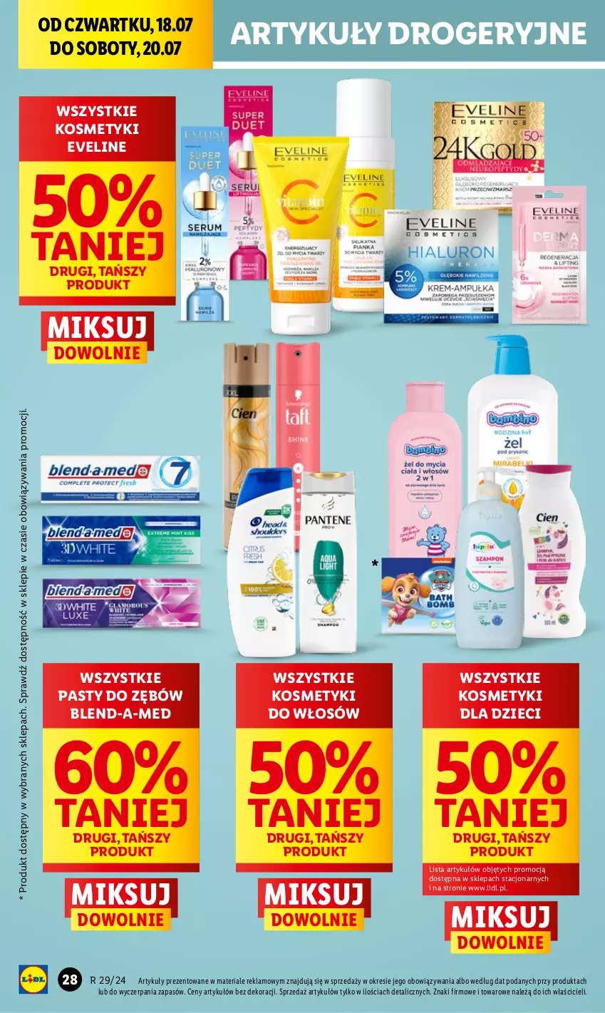 Gazetka promocyjna Lidl - GAZETKA - ważna 18.07 do 20.07.2024 - strona 36 - produkty: Blend-a-Med, Dzieci, Eveline, Kosmetyki dla dzieci